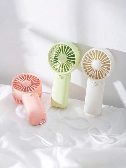 1 件手持电池供电卡通迷你风扇，便携式，适合夏季和户外、运动、旅行、厨房、卧室、办公室，以及女性、男性、成人、海滩配件、便携式女士化妆手扇