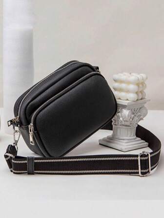 简约通勤风格时尚百搭大容量单肩斜跨包多口袋手提包女士包包适合上班上学