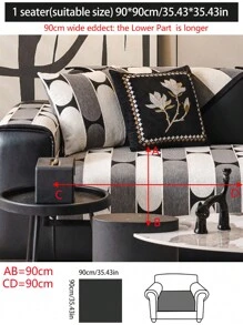1pc Universal Sofa Cushion Cover, Modern Simple Non-Slip Sofa Seat Pad, Dust-Proof Washable Sofa Slipcover, Light Gray Soft Fade-Resistant Pet-Friendly Couch Protector Fits L-Shaped, 1/2/3/4 Seat Sofas For Bedroom, Office, Living Room