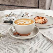 Mora Ceramic Latte Art Mug With Saucer - 10.5 Oz, Round Bottom Pours - Cafe Cups Cappuccino, Espresso, Coffee, Tea Etc - Porcelain Set Baristas, Great - Chai Latte - Earl Grey - 查看 9