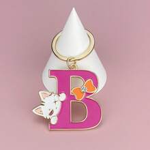 1 件 A-Z 创意动物字母钥匙扣，送给朋友的礼物，背包装饰，可爱的锌合金吊坠，四季汽车配件包饰学校卡通动物哥特 Y2k 包饰挂绳带身份证夹汽车配件包饰