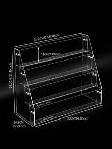 1 件透明亚克力桌面手机壳收纳盒，多层亚克力桌面手机壳展示架