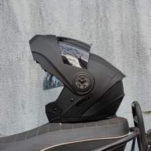 Kask motocyklowy ORZ Modular, odchylana osłona twarzy, dwa wizjery, unisex, do użytku przez cały rok