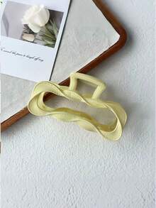 1pc/6pcs Colorful Wave Line Square Hair Clips, Suitable For Women's Daily Life, Casual, Party, Commute, And Vacation - Hair Accessories, Best Choice As Gift For Girlfriend, Mom For Celebrations, Birthdays, Graduations
