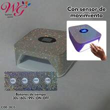 Lámpara para uñas profesional cordless recargable secador portátil UV LED manicura pedicura curing gel esmalte inalámbrico diseño compacto accesorios salón belleza cosméticos tecnología - Plateado - Ver 5