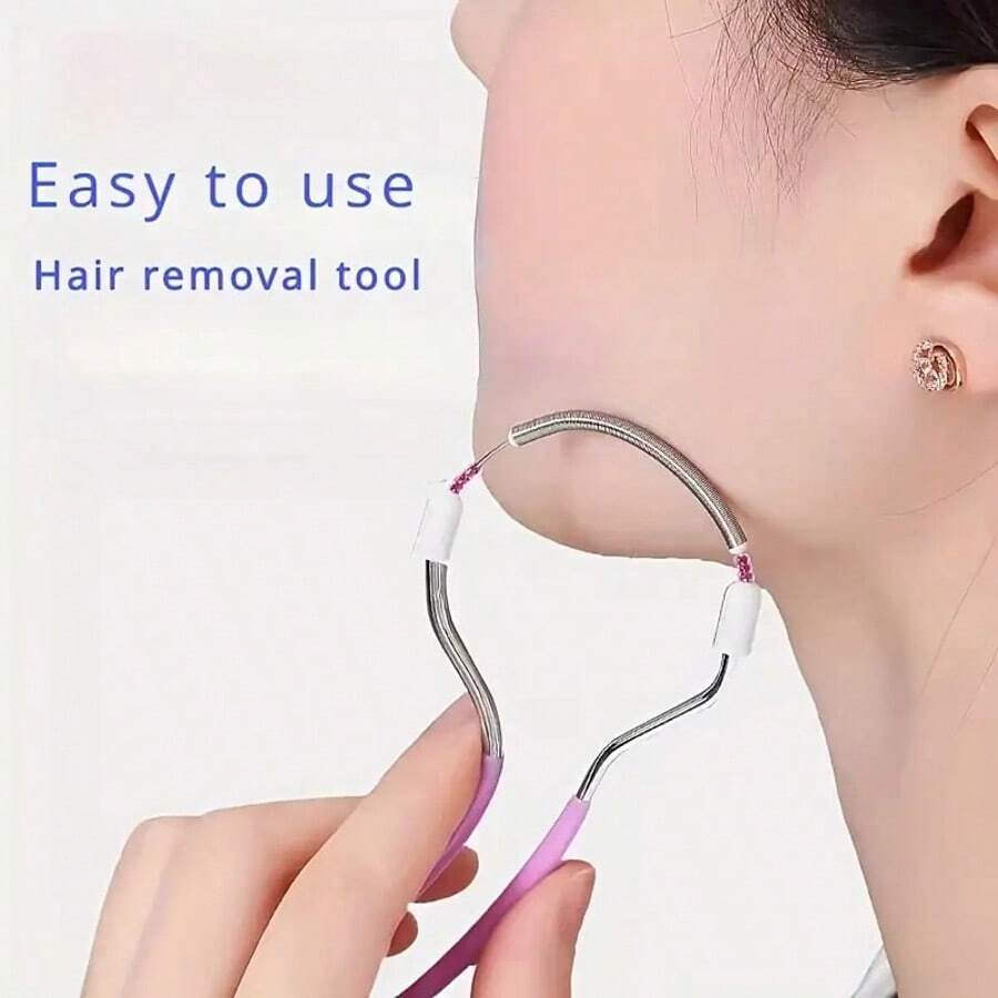 Spring Facial Hair Removal Device, Spring Facial Hair Removal Device, Women's Portable Threaded Facial Hair Removal Device, Portable Lip Hair Removal Device, Spring Device Beauty Tool, Facial Threaded Hair Removal Device - 1 mục ngẫu nhiên - Xem 1