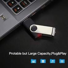 2TB USB Flash Drives Portable External USB Thumb Hard Drive Mobile Storage 2TB For PC, , Desktop, Laptop, - 黑色 - 查看 4