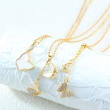 Women Pendant Necklaces - 金色項鍊-319 - 查看 4