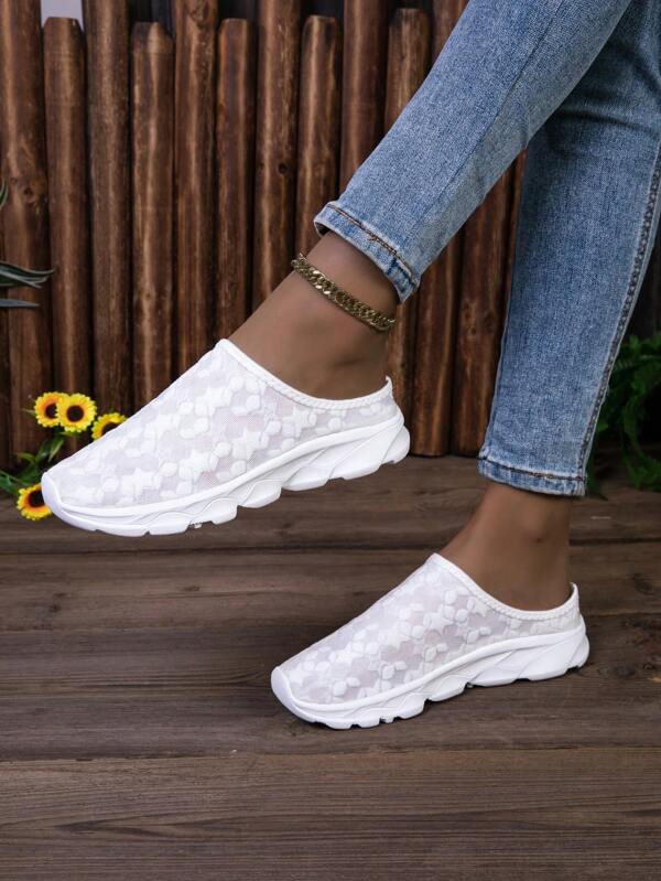 Women's Mesh Breathable Slip-On Sandals, Lightweight & Comfortable For Summer, Suitable For Beach Wear