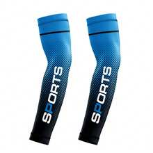 1 双男士多色轻薄透气防紫外线降温袖套，适合户外运动、骑行、锻炼、旅行、登山