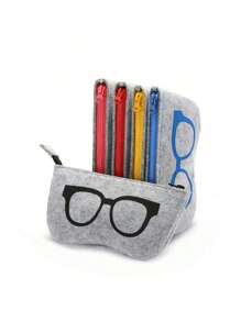 Sunglasses Case Soft Large Eyeglass Cases With Zipper Portable Sunglass Makeup Pouch Squeeze Eyeglass Cases Body Care For Travel,Outdoor,Sport,Office,School,Belt,Glasses, Back To School Supplies