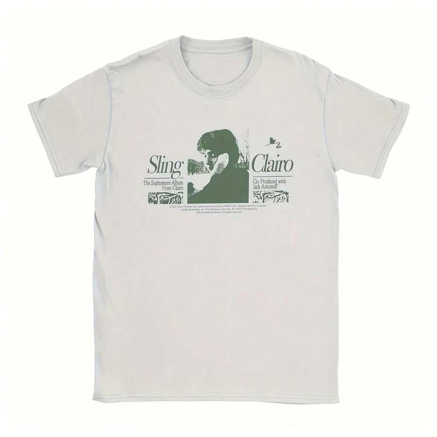T-Shirts Clairo Sling Singer Novelty Cotton S Short Sve Crewneck Clothes Plus SizePlus Experience Unmatched Comfort And Durability With Our 220G Heavyweight 100% Cotton T-Shirt. Designed For Those Who Value Quality And Substance, This Tee Offers A Structured Fit, Soft Feel, And Long-Lasting Wear. Perfect For Casual Style, Layering, Or Everyday Essentials, It's Breathable Yet Sturdy-Your New Favorite Go-To Shirt. - 白色 - 查看 1