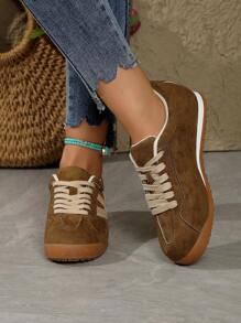 Women's Casual Lace-Up Sneaker Shoes