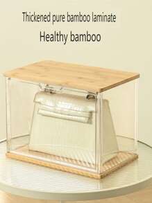 1pc Wallet Wardrobe Storage Box, Transparent Handheld Display Box, Stackable Acrylic Storage Cabinet, Plastic Storage Container For Wallets, Toys, Shoes