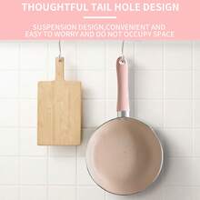 6.5-Inch Pink Aluminum Non-Stick Lightweight Frying Pan With Silicone Handle, Suitable For Gas Stoves, Eggs & Steaks - Multicolor - View 8