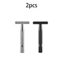 1 pièce Support de rasage pour homme, kit de rasage manuel classique avec support en alliage de zinc pour rasoir, support de rasage à ouverture par torsion, sans lame de rasoir