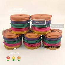 50/100pcs Mixed Spiral Incense Sticks, Scents Of Lemon Grass, Lavender, Jasmine, Cherry Blossom, Orange, 3-4 Hours Burn Time, Light & Fragrant, Suitable For Home, Kitchen, Restaurant Decor - Apply To Sleep, Yoga, Work, Meditation, Fitness, Office Relaxation