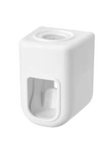 1 件壁挂式自动牙膏分配器，带牙刷架，自粘式浴室牙膏分配器，简约浴室收纳盒，壁挂式牙刷架带分配器，浴室牙膏挤压器，回到学校 - 彩色 - 查看 12