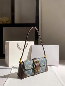 女士时尚百搭休闲日常通勤情人节礼物腋下优雅法棍包 - 彩色 - 查看 1