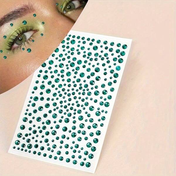 325pcs Golden Glitter Gem Stickers For Face & Eyes - Glitter Party, Festival Makeup, Wedding Decals | Sparkling Rhinestone, Body Jewelry For Cosplay, Nail Art & DIY Crafts