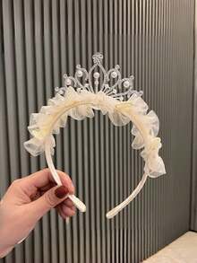 1 件女式皇冠头带，公主皇冠头饰发饰，可爱甜美生日发箍 - 彩色 - 查看 10