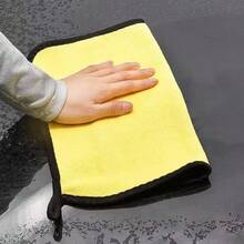 5/10 件加厚洗车毛巾，双面超柔软超细纤维布，适用于汽车和厨房清洁，可重复使用家用湿巾