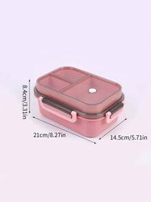 1 件装微波炉双层隔层午餐盒带手柄，男女通用，学生适用，餐具套装，便当盒，微波炉适用，防漏，食品容器（粉色），厨房，圣诞礼物