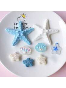 8pcs Ocean Series Refrigerator Magnets, Cute Refrigerator/Whiteboard/Dishwasher/Wine Cabinet Decorative Stickers, Summer Fridge Decor