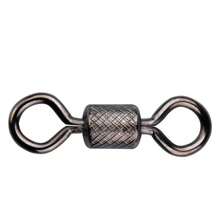 Kait Pancing Putar Bantalan Bola 50 PCS/Lot dengan Cincin Jepit Padat Kait Putar Bergulir untuk Aksesoris Pancing Ikan Mas - Hitam - View 6