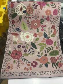 Entreemat met bloemenmotief in Boheemse stijl - antislip, waterabsorberend, binnen- en buitengebruik, decoratie voor entree, slaapkamer, keuken, gang, machinewasbaar, 61 x 180 cm