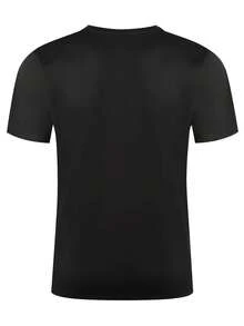 Camiseta estampada de moda para hombres - Negro - View 2