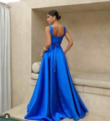 Vintage Conservative/Modest Elegant Romantic Shiny Knot Zipper Wedding Party Graduation - Xanh đậm - Xem 2