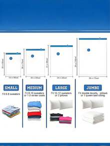 20/10/5件套便携式旅行收纳袋，大容量压缩袋，可重复使用真空袋，可折叠收纳袋，印花行李袋，防尘、防潮、防蛀，节省衣物、毛毯、床上用品空间，适用于衣柜、浴室、户外装备、返校、旅行必需品 - 彩色 - 查看 7