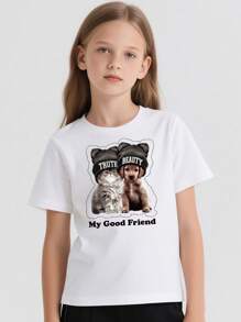 Customized Personalized T-Shirt, Girls Sport T-Shirt, Breathable, A Gift, - Add Images To Design Your Own Personalized Printed T-Shirt