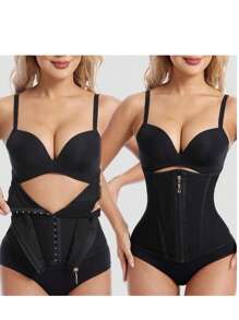 1 pieza Entrenador de cintura para mujer, Cinturón moldeador negro, Banda de compresión para cintura y cadera, Faja postparto, Simple y minimalista, Accesorios de gimnasio con panel de malla para fajas reductoras del vientre, Fajas lumbares para corsé reductor de vientre