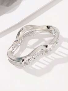 1PC Large Size Metal Hair Clip For Women Bun Hairstyles Shark Jaw Designer - Bạc - Xem 3