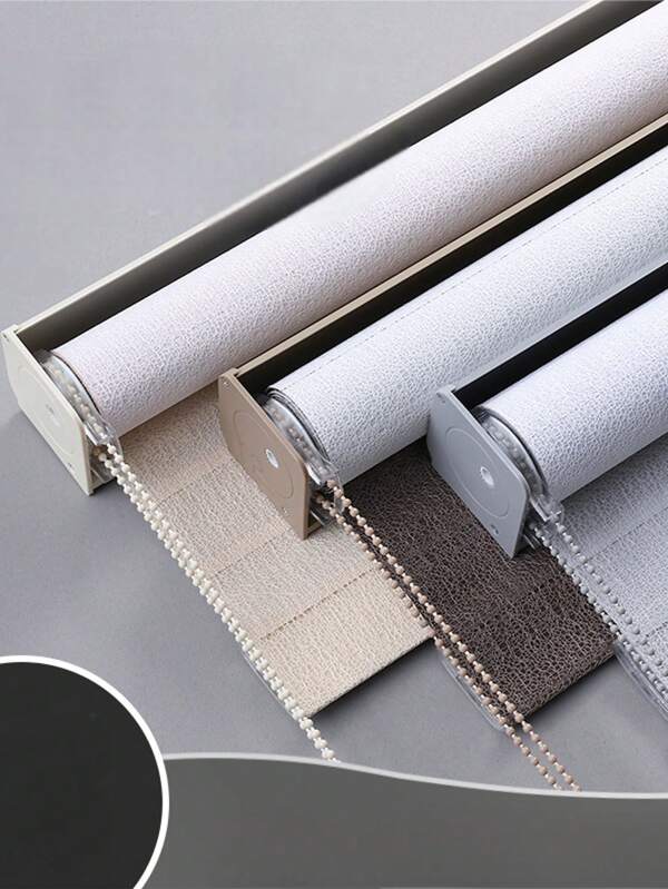1pc New Waterproof, Anti-Rust, Anti-UV, Full Blackout Lace Cordless Roller Blind, Suitable For Office, Bedroom