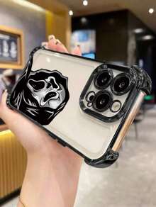 1 Pc Metallic Devil/Skull Shockproof TPU Protective Phone Case Compatible With Iphone 16, 11, 15 Pro Max, 14 Pro Max, Galaxy S25 Ultra, S24, A15, A55, A36, POCO X5, 13C, Hot30i