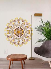 1pc Bohemian Mandala Stickers Living Room Kitchen Bedroom Sofa Background Outdoor Home Wall Stickers Decoration PVC Material Waterproof Detachable Room Decor Wall Decor Personalised Stickers