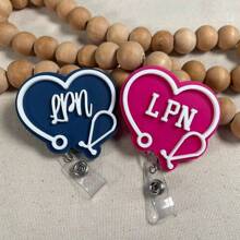 Spersonalizowany bębenek na identyfikator pielęgniarki Spersonalizowany bębenek na identyfikator pielęgniarki Wciągany bębenek na identyfikator stetoskopu Uchwyt na identyfikator Serce pielęgniarki