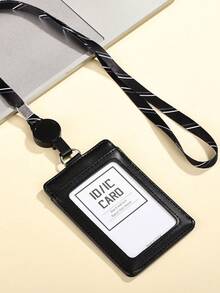 1 件颈挂拉链卡片收纳包 PU 皮革便携式轻便卡包卡片钱包适合教师学生工作用品（不含卡）教师礼物身份证夹照片卡夹女士钱包迷你钱包钱包学校用品 - 彩色 - 查看 21