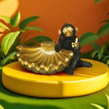 Creative & Interesting Banana Monkey Ornament, Luxury Office/Home Decor, Resin Crafts For Entryway, Key Holder