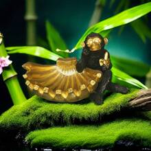 Creative & Interesting Banana Monkey Ornament, Luxury Office/Home Decor, Resin Crafts For Entryway, Key Holder