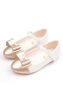 CAIWENNIAO Girls Princess Shoes, Soft Leather School & Performance Flats For Little Kids, Spring Autumn