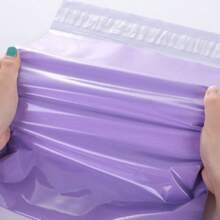 100 Stücke lila Verpackungstüten, Kuriertaschen, vielseitig einsetzbare einfache Verpackungstüten, geeignet für Schule, Büro, Bekleidungsverpackung, Versand, für Schulmaterial, Schulanfang
