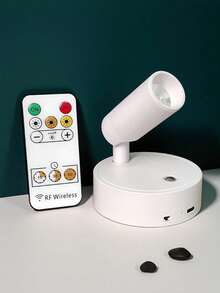 1pc/2pcs ABS/Aluminum Alloy Material Remote Control Wireless USB Rechargeable Long-Lasting (Built-In 18650-2000mAh Super Capacity Battery) Wall Lamp Stepless Tri-Color Touch Dimmable (With Independent Switch) 350° Rotatable 90° Tiltable Wireless Magnetic Suction Bedside Reading Lamp, Suitable For Decorative Painting Lighting, Tree Lighting, Exhibition Hall Decoration - Multicolor - View 4