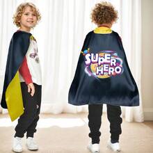 Unisex Superhero The Capes & Mask Set For Girls Boy Birthday Costume Party Halloween - Superhero - View 6