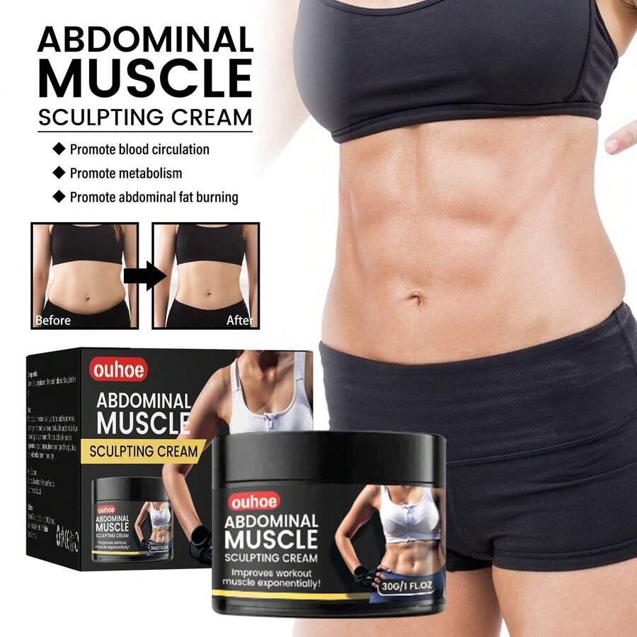 Crema reafirmante del abdomen, loción corporal súper reductora y moldeadora, esencia reafirmante para abdomen, rostro, cuello, muslos internos y glúteos, loción corporal hidratante - Negro - Ver 1
