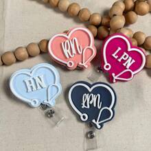 Spersonalizowany bębenek na identyfikator pielęgniarki Spersonalizowany bębenek na identyfikator pielęgniarki Wciągany bębenek na identyfikator stetoskopu Uchwyt na identyfikator Serce pielęgniarki