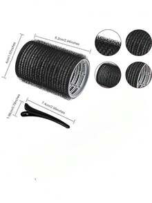 24 个自粘式卷发器套装，配有折叠梳子和发夹 - 沙龙级卷发器，适合中短发，打造美丽的波浪和卷发。, 返校、旅行度假必需品、女士发饰